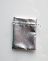 10 Adet Gümüş Silver Bez Kına Düğün Mevlüt Sünnet Hediye Kesesi Kese Çanta - 5
