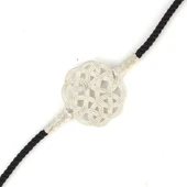 999 Ayar Gümüş Siyah İpli Kazaz Bileklik thumbnail 2