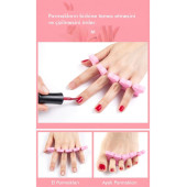 10 Adet Yumuşak Plastik Parmak Ayırıcı Aparatı Tırnak Oje Boyama Süsleme Sanat Pedikür Manikür Seti - 1