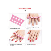 10 Adet Yumuşak Plastik Parmak Ayırıcı Aparatı Tırnak Oje Boyama Süsleme Sanat Pedikür Manikür Seti - 5