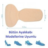 1 Çift Siyah Ortopedik Tabanlık Yüksek Topuklu Ayakkabı Topuk Vurma Önleyici Koruyucu Yastığı Bez Ped - 4