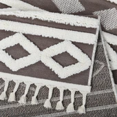 Madu Krem Vizon Saçaklı Dokuma Salon ve Oturma Odası Halısı 1285TRP66 thumbnail 5