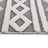 Madu Krem Vizon Saçaklı Dokuma Salon ve Oturma Odası Halısı 1285TRP66 thumbnail 3