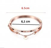 Lüks Paslanmaz Çelik Bileklik Kalp Aşkı Sonsuza Kadar Charm Gümüş Silver Kaplama Bilezik Bileklik - 5