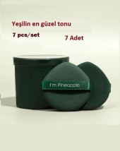 7 adet Kozmetik Puf Seti Çiftyan Yumuşak Fondöten Nemlendirici Yüz Makyaj Bez Sünger Güzellik Seti - 2