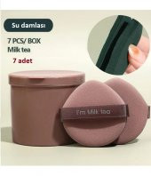7 adet Kozmetik Puf Seti Çiftyan Yumuşak Fondöten Nemlendirici Yüz Makyaj Bez Sünger Güzellik Seti - 4