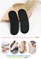 1Çift Siyah Ortopedik Topuk Ekleme Yüksek Topuklu Ayakkabı Topuk Vurma Önleyici Koruyucu Yastığı Ped - 2