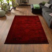 Afgan Türkmen Otantik Desenli Dokuma Salon ve Oturma Odası Halısı 4897HZS76 - 1