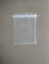 10 Adet Şeffaf Bez Kına Düğün Mevlüt Sünnet Hediye Kesesi Kese Çanta 18 cm x 13 cm - 1
