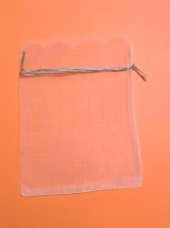 50 Adet Şeffaf Bez Kına Düğün Mevlüt Sünnet Hediye Kesesi Kese Çanta 16 cm x 12 cm - 2
