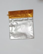 10 Adet Gümüş Altın Silver Gold Bez Kına Düğün Mevlüt Sünnet Hediye Kesesi Kese Çanta - 2