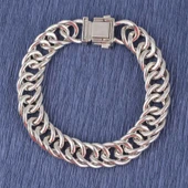 925 Ayar Gümüş Kasa Kilitli Gurme Zincir Bileklik thumbnail 1