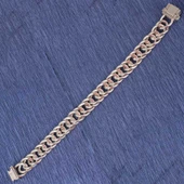 925 Ayar Gümüş Kasa Kilitli Gurme Zincir Bileklik thumbnail 5