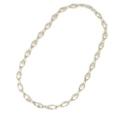 925 Ayar Gümüş Badem Model Pres Kolye thumbnail 2