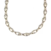 925 Ayar Gümüş Badem Model Pres Kolye thumbnail 3