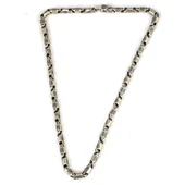 925 Ayar Gümüş 50 Cm Döküm İşlemeli Zincir Kolye thumbnail 2