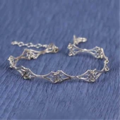 925 Ayar Gümüş Döküm Telkâri Bileklik thumbnail 2