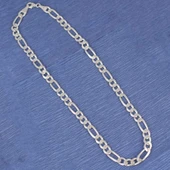 925 Ayar Gümüş Figaro Zincir thumbnail 5