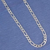 925 Ayar Gümüş Figaro Zincir thumbnail 2