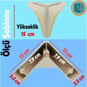 Mobilya Yatak Kanepe Sehpa Puf TV Ünitesi Baza Koltuk Ayağı Krem Renk 15 cm Ayak - 3