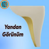 Mobilya Yatak Kanepe Sehpa Puf TV Ünitesi Baza Koltuk Ayağı Krem Renk 15 cm Ayak - 4