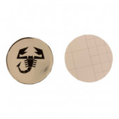 FİAT ABARTH LOGOLU JANT GÖBEK DAMLA STICKER (GÜMÜŞ SİYAH) thumbnail 2