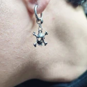 Kuru Kafa Model Erkek Küpe - 1