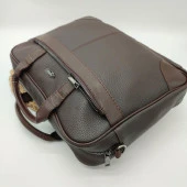 Emitasyon Deri Askılı Evrak Çantası Kahve Renk - 4