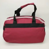 Battal Boy Çizgili Model Seyahat ve Spor Çantası Bordo Renk - 9