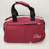 Büyük Boy Çizgili Model Seyahat ve Spor Çantası Bordo Renk - 12