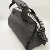 Büyük Boy Çizgili Model Seyahat ve Spor Çantası Siyah Renk - 9