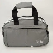 Battal Boy Çizgili Model Seyahat ve Spor Çantası Gri Renk - 7