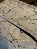 Mrs.Gugar Altın Detaylı Mermer Desen Kare Kırlent Kılıfı - 4