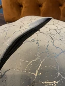 Mrs.Gugar Gümüş Detaylı Mermer Desen Kare Kırlent Kılıfı - 12