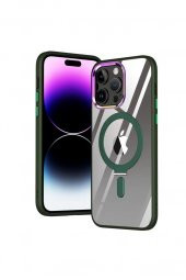 Apple iPhone 12 Pro Kılıf Stand Olabilen Şeffaf Sararmaz Magsafe Kapak - 2