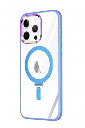 Apple iPhone 12 Pro Kılıf Stand Olabilen Şeffaf Sararmaz Magsafe Kapak - 10