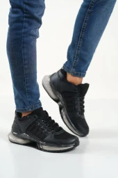 BA0590 Tarz Sneakers Ithal Taban Siyah Spor Ayakkabısı - 3