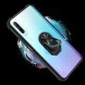 Huawei P Smart Pro 2019 Kılıf Yüzüklü Arkası Şeffaf Antişok Silikon Kapak - 5
