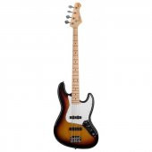 KOZMOS KJB-ALDJJ-GMN-3TS Jazz Bass Akçaağaç Klavye Sunburst Bas Gitar - 1