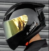 LS2 Rapıd 2 Race Parlak Siyah Full Face Motosiklet Kaskı Gold Camlı - 2