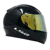 Ls2 Rapıd 2 Parlak Siyah Fullface Motosiklet Kaskı Gold Camlı - 2