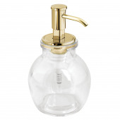 24518ES YUVARLAK CAM SIVI SABUNLUK SARI PİRİNC POMPALI 10X10X16CM 424ML thumbnail 5