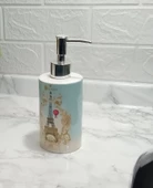 LY-J101A SERAMİK SIVI SABUNLUK ROMANTİK YEŞİL MODEL 7x7x18cm 320ml thumbnail 1