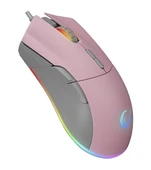 Rampage SMX-R21 COMPACT Usb Pembe-Gri RGB Işıklı+Macro 7200dpi - 1000hz Gaming Oyuncu Mouse thumbnail 1