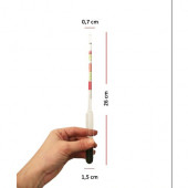 Üçlü Ölçekli Hidrometre Cam Alkol Metre Test Ölçer 26 cm C73 - 2