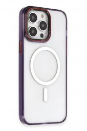 Apple iPhone 14 Pro Max Kılıf Aluminum Lens Cristal Clear Case - 4