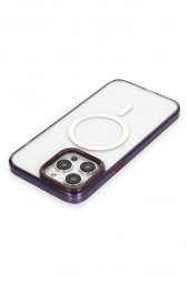 Apple iPhone 14 Pro Max Kılıf Aluminum Lens Cristal Clear Case - 6