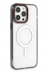 Apple iPhone 14 Pro Max Kılıf Aluminum Lens Cristal Clear Case - 9