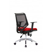 Herkese Mobilya Moreno Kırmızı Fileli Krom Çalışma Koltuğu Ofis Koltuğu - 4