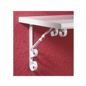 2 Adet Burgulu 20 x 25 cm Dekoratif Raf Altı Ayağı Konsol Beyaz - 3